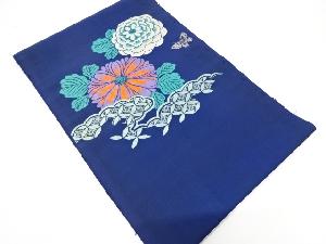 アンティーク　菊に蝶・七宝模様織り出し帯側